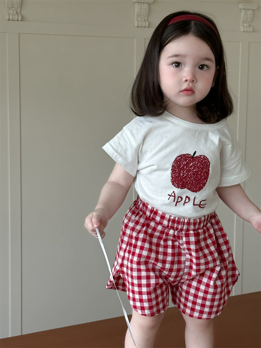 Children's Short-sleeved Summer Thin Korean Style Clothing Children's Suit