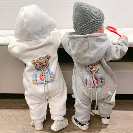 Jumpsuit Deep Autumn Clothing Rompers Born Fleece-lined Thickened Pajamas Jumpsuit, Climbing Suit