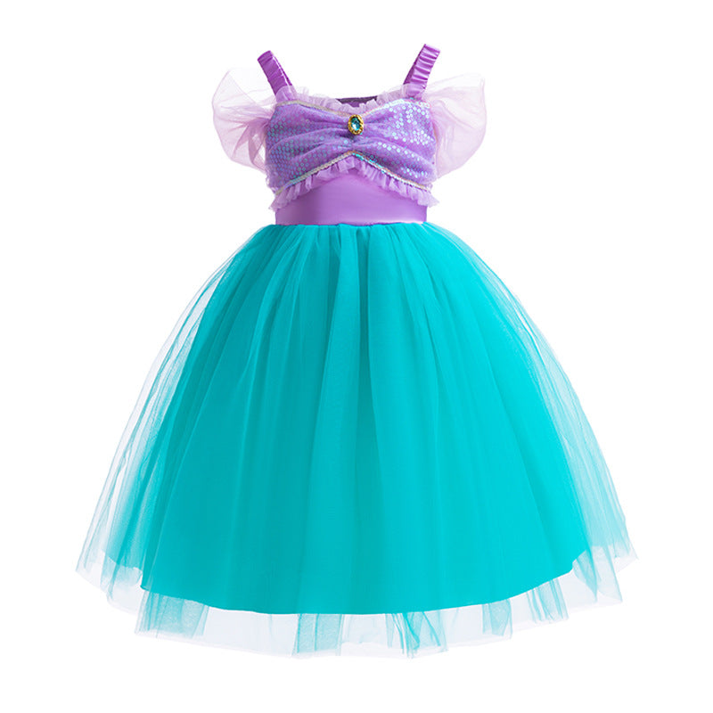 Color Princess Tulle Tutu Cake Puff Children's Dress