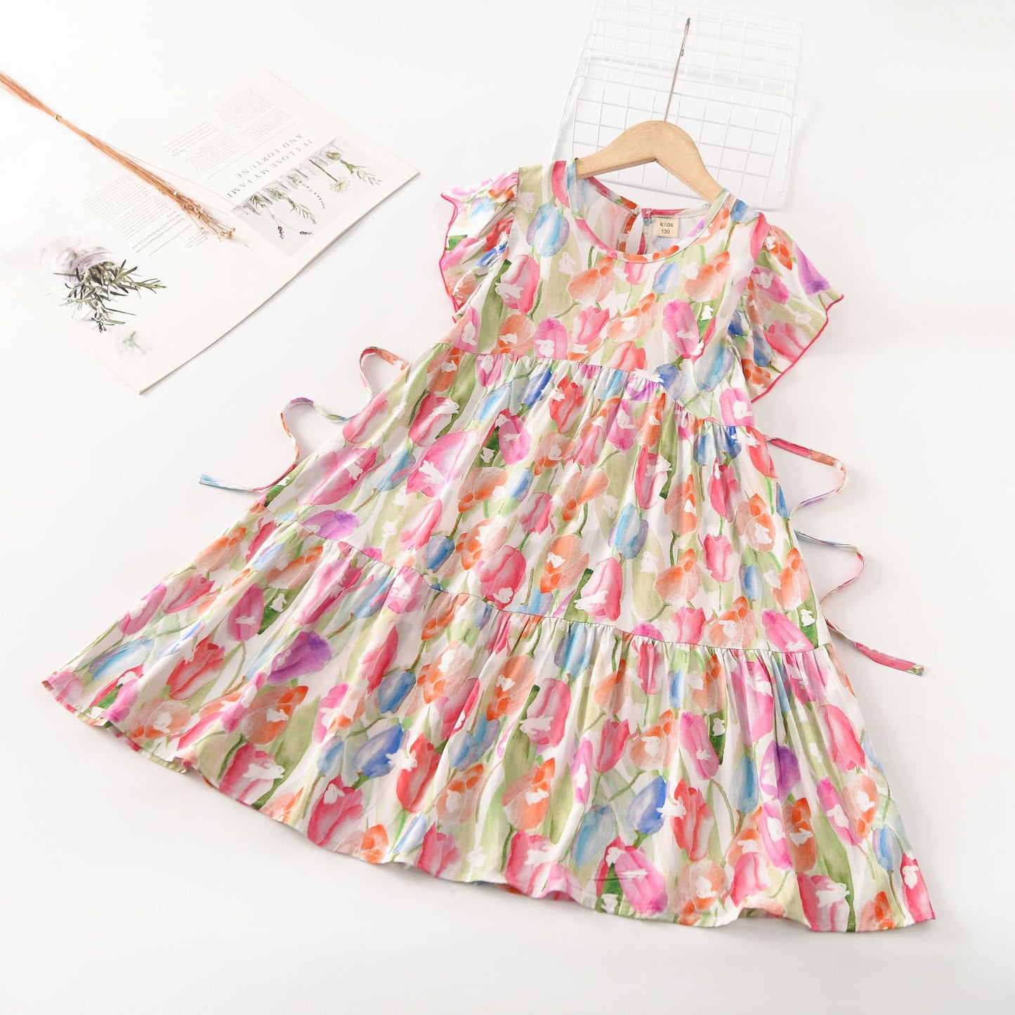 Children's Cotton Silk Home Nightdress Breathable Artificial Children's Dress