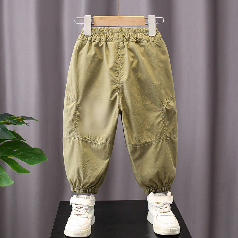 Children's Small Yellow Duck Clothing Cotton Trousers Summer Boy Thin Type Children's Pants