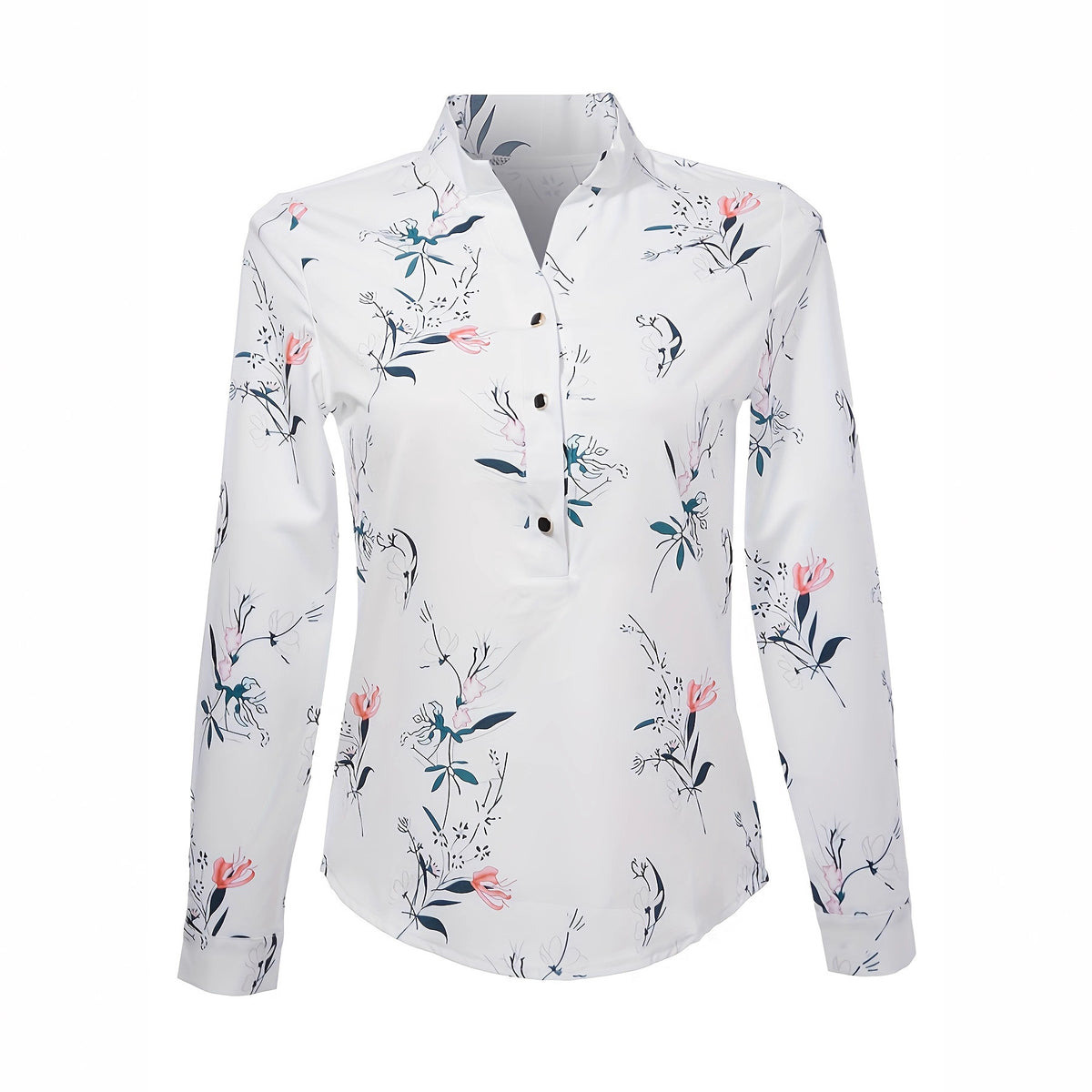 Pretty Women's Long Sleeve Printed Shirt Blouse