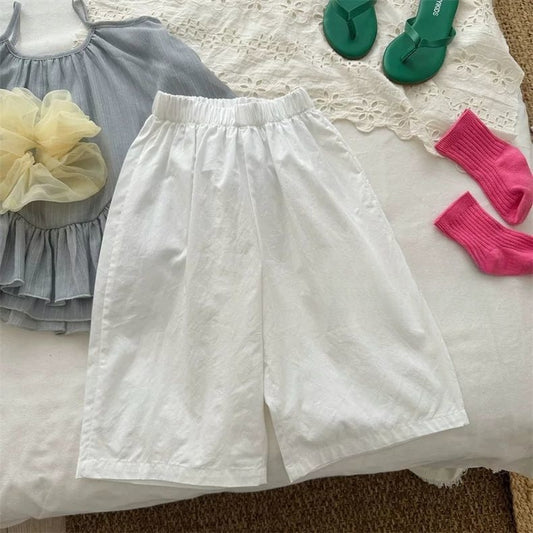 Children's Korean Style Simplicity Solid Color Western Children's Pants
