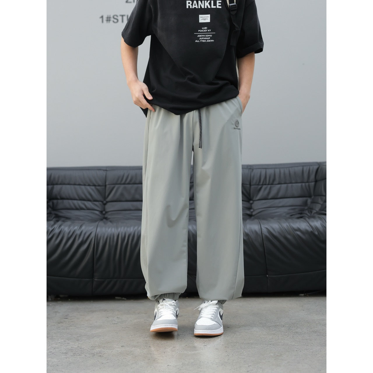 Ice Silk Casual Boys Comfortable Fashion Green Children's Pants