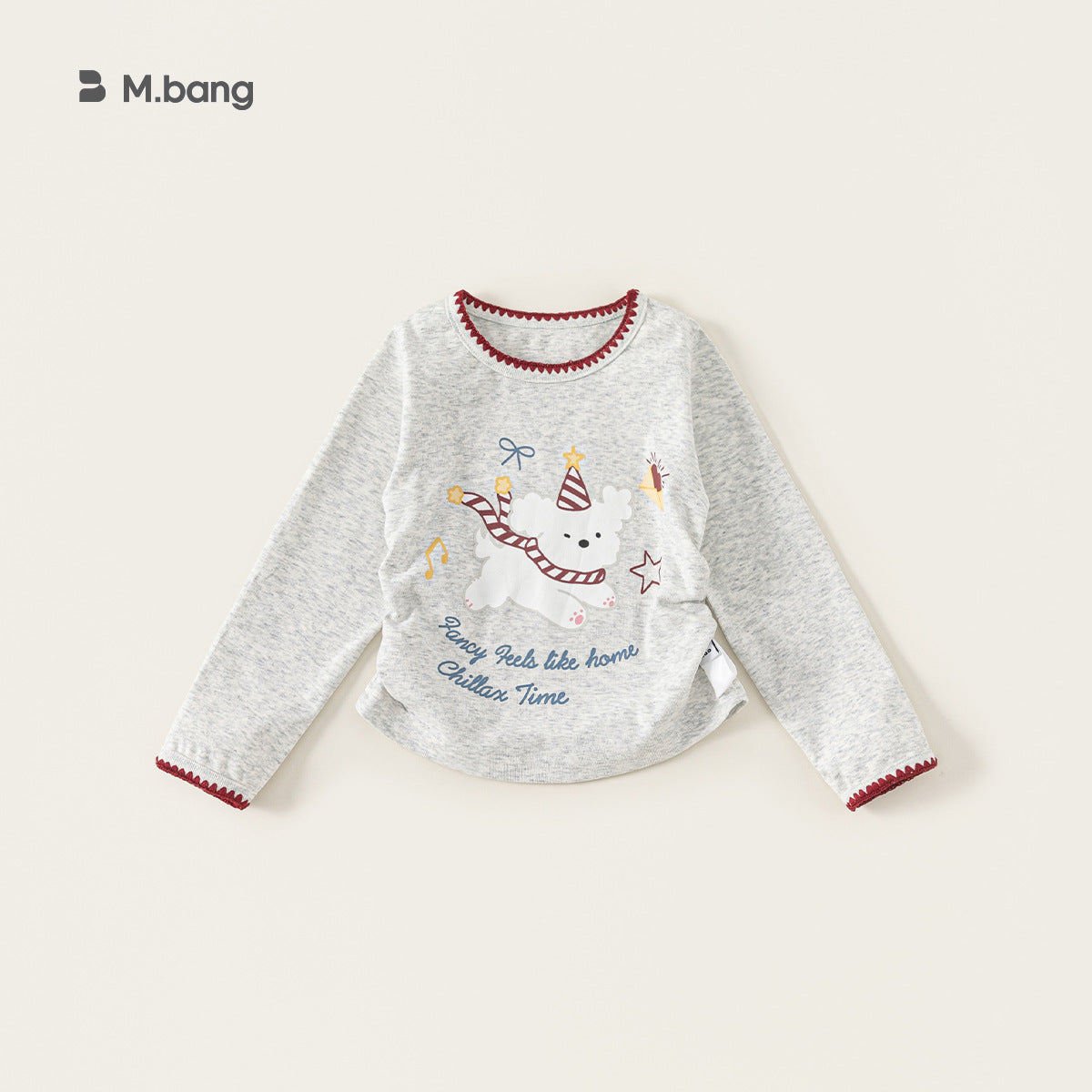 Children's Long Sleeve Cute Cartoon Lace Patchwork Top Korean Style Bottoming Children's T-shirt