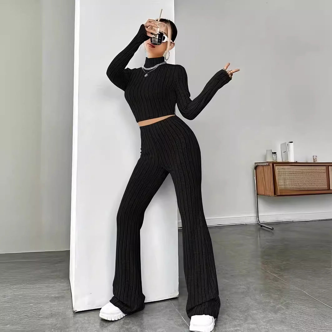 Beautiful Versatile Women's Hot Knitting Two-piece Clothing