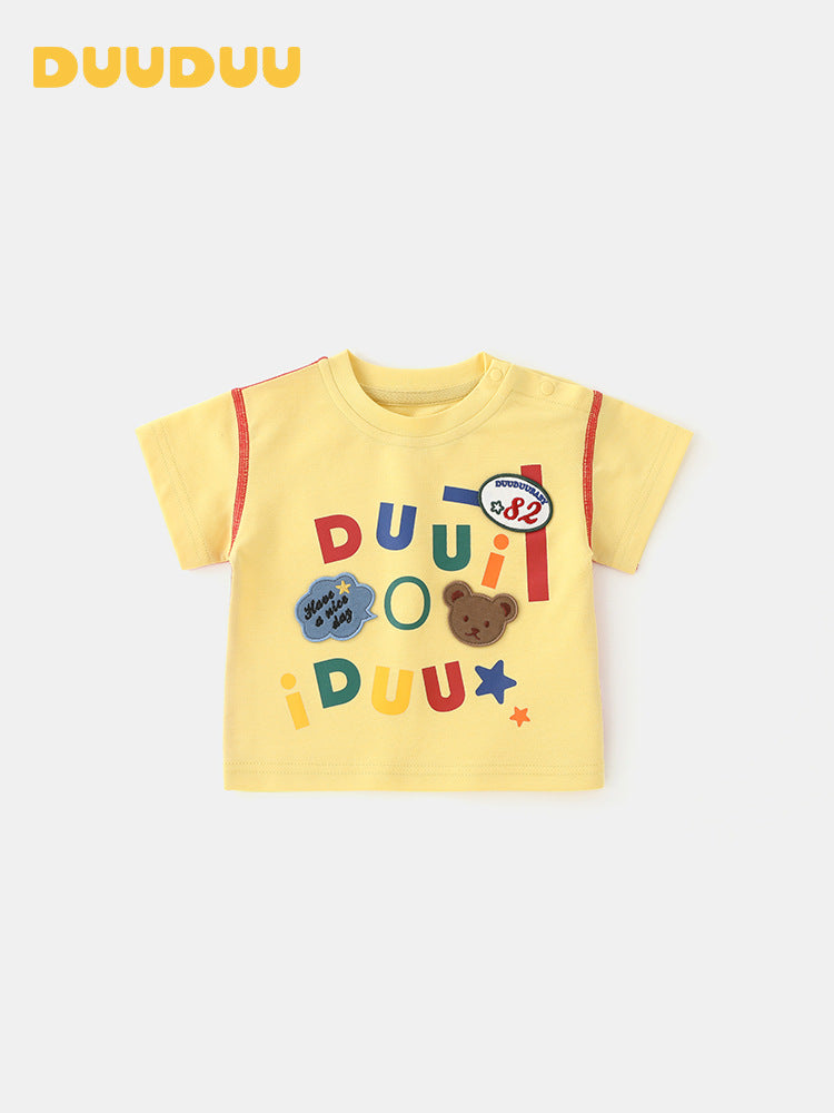 Children's Boy Summer Top Korean Style Western Children's T-shirt