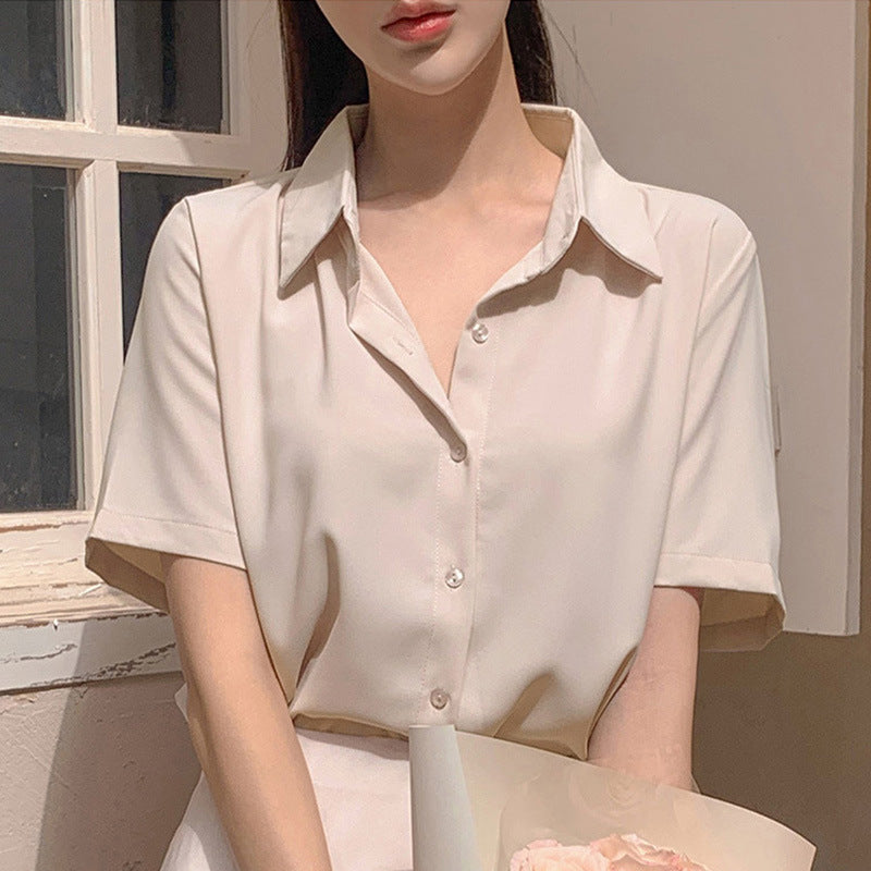 Women's Style Special Interest Light Luxury Shoulder Shirt Summer Loose Super Blouse