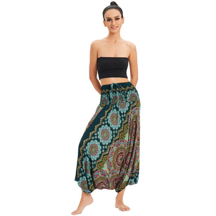 Yoga Clothes Bohemian Big Crotch Ethnic Casual Pants
