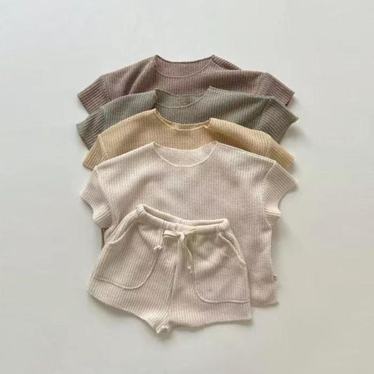 Children's Style Clothing Fashion Casual Short-sleeved Home Wear Children's Suit