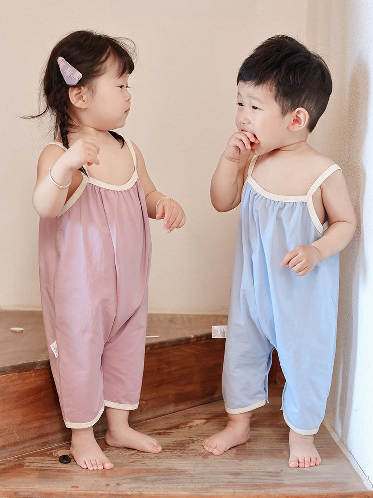 Popular Jumpsuit Summer Cotton Sling Romper Jumpsuit, Climbing Suit