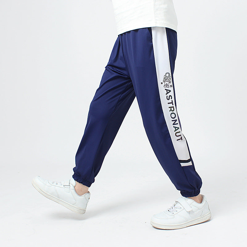 Children's Outdoor Crawler Stitching Medium Big Casual Children's Pants
