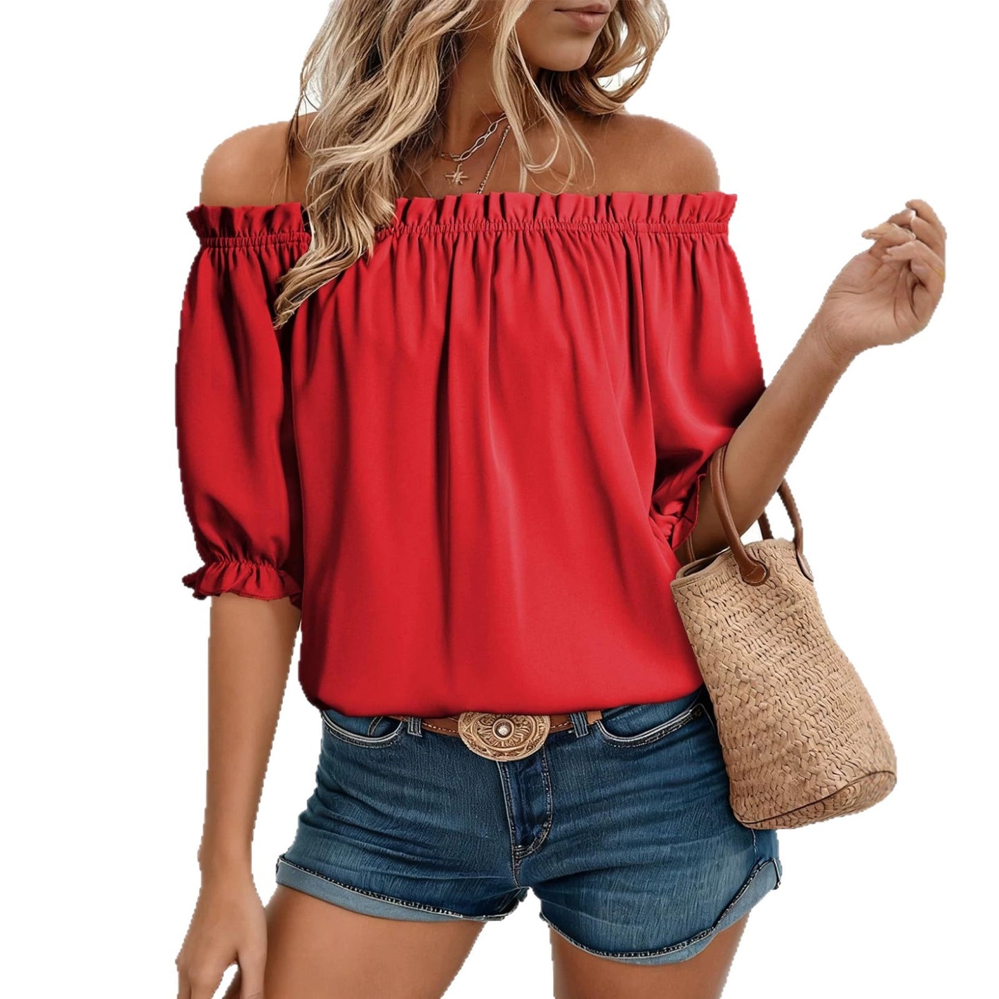 New Cool Classic Women's Ruffled Shirt Blouse