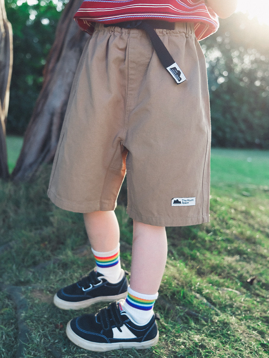 Children's Mountain Clothing Shorts Summer Washed Cotton Children's Pants