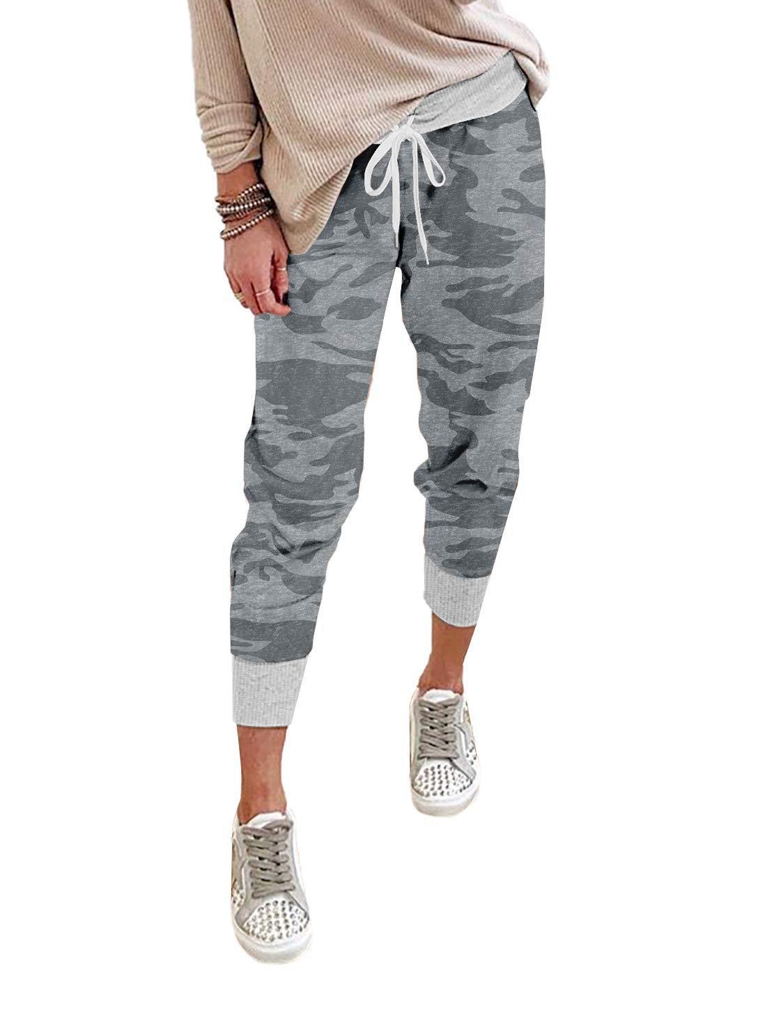 Fashion Women's Camouflage Printed Drawstring Jogging Pants
