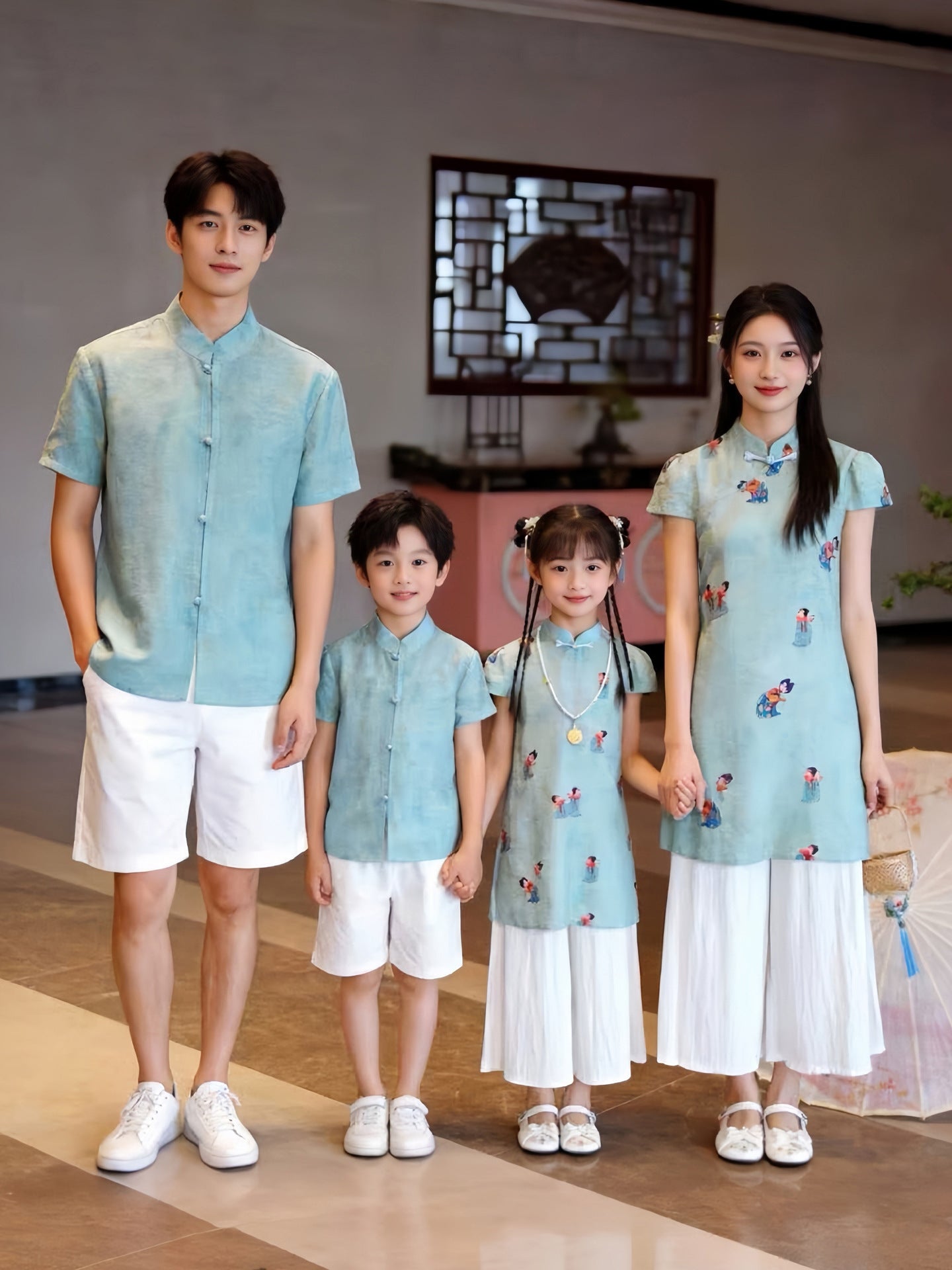 Children's Wear Suit Improved Cheongsam Ancient Tang Parent-child Outfit