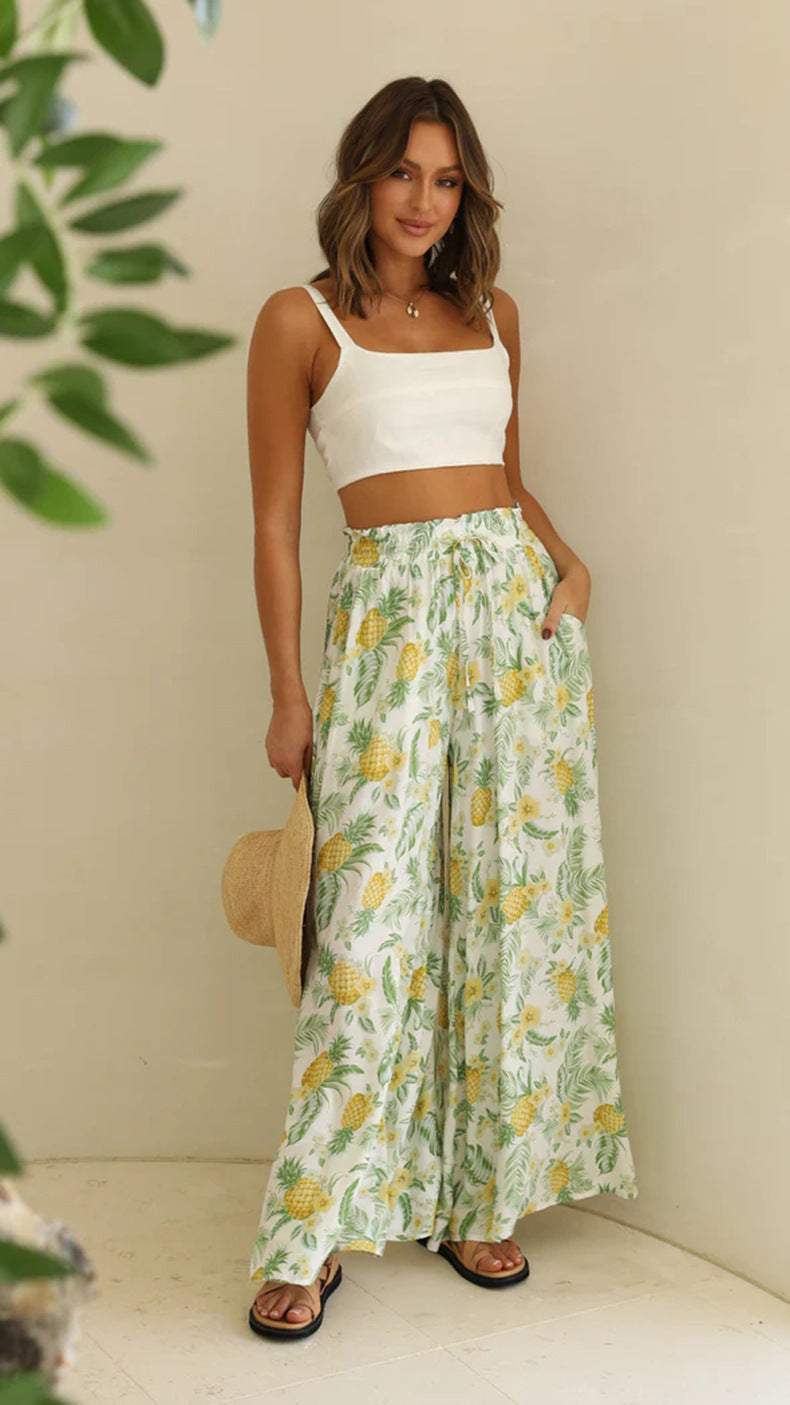 Women's Wide Leg Loose Fashionable Trousers Casual Pants