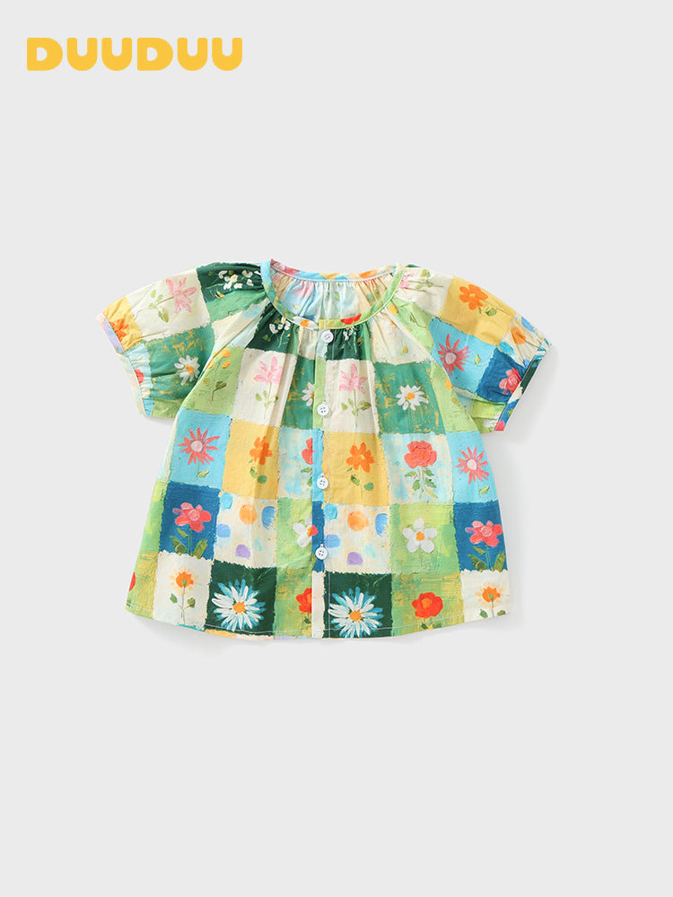 Children's Short Sleeve Top Summer Clothes Wear Shirt Soft Children's T-shirt