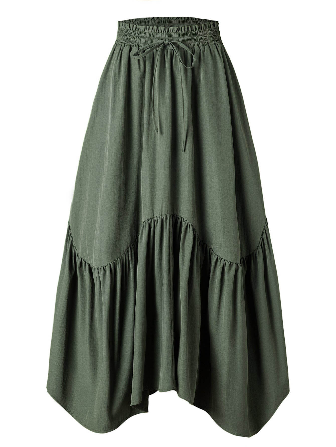 Women's Wave Adjustable High Waist Elastic Large Swing Retro Skirts