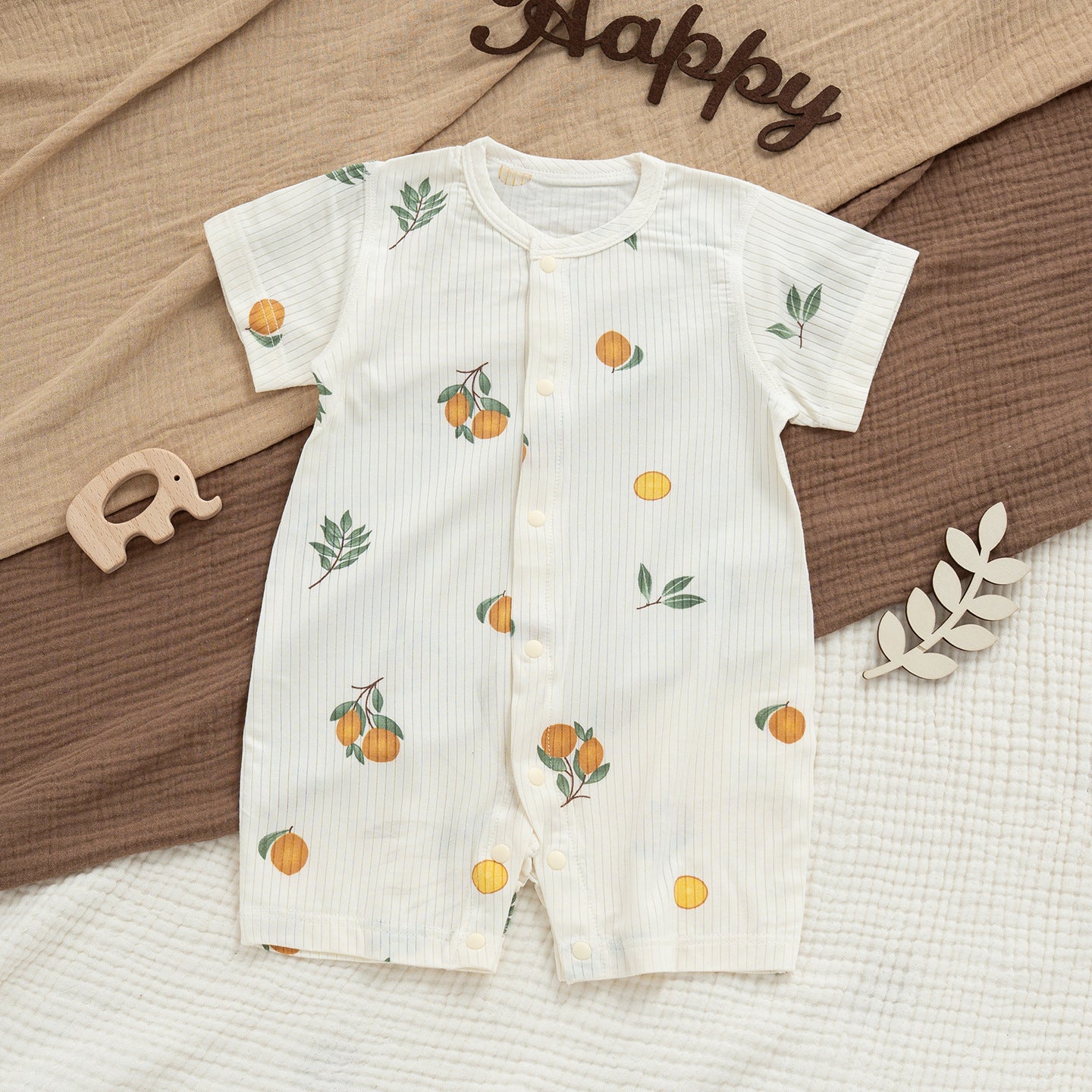 Modal Short-sleeved Boxer Rompers Simple With Bellyband For Both Boy Jumpsuit, Climbing Suit