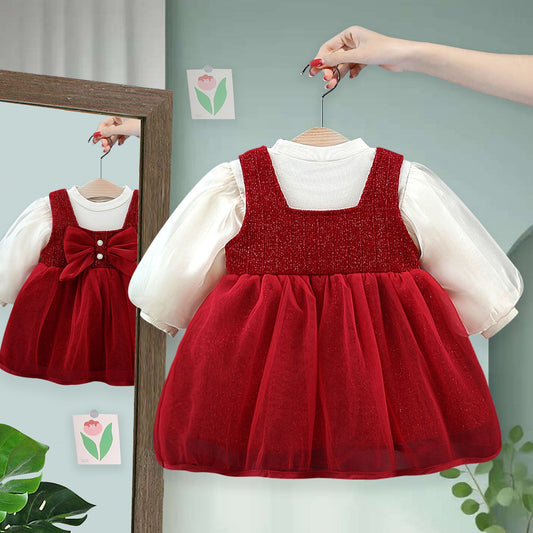 Children's Clothing Spring Little Princess Two-piece Set Children's Dress