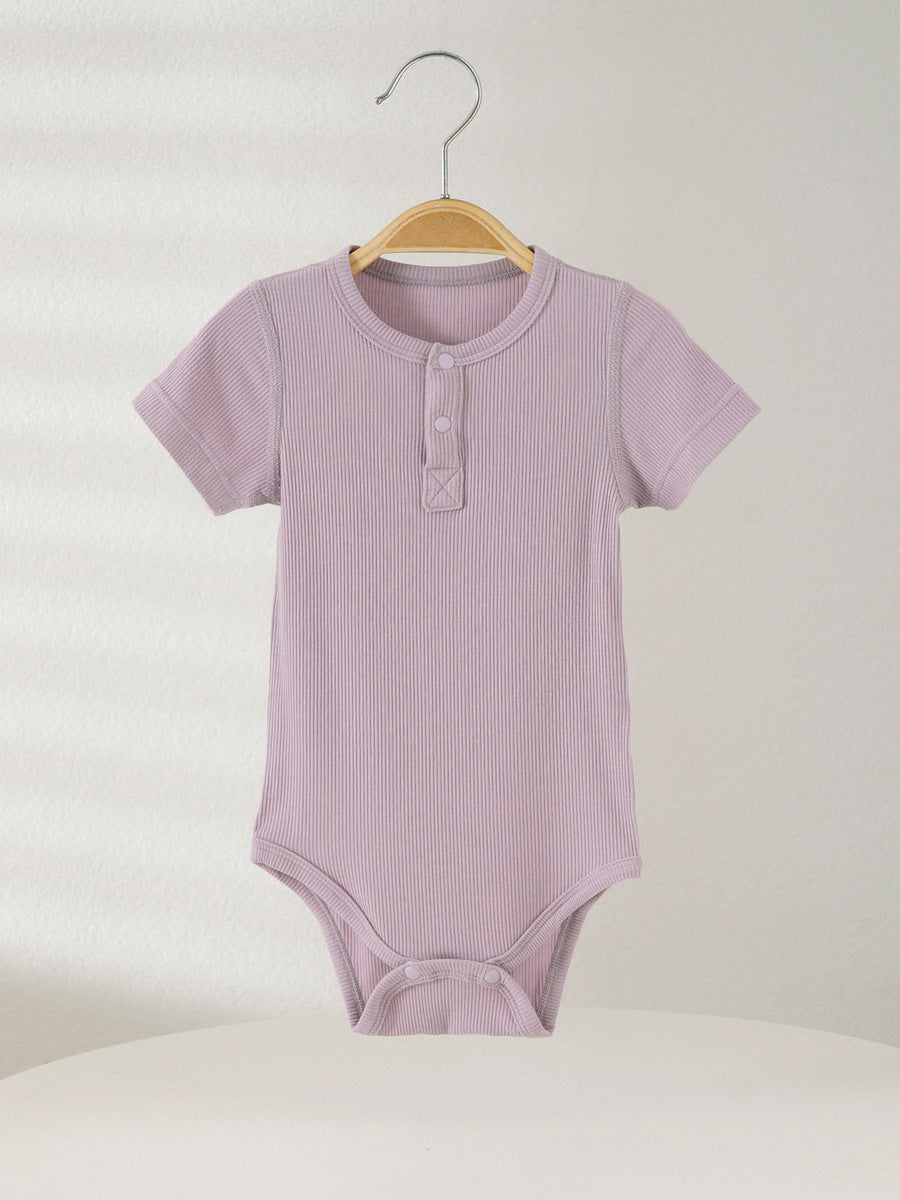 Infant Summer Short Sleeve Modal Infants Clothes Born Triangle Jumpsuit, Climbing Suit