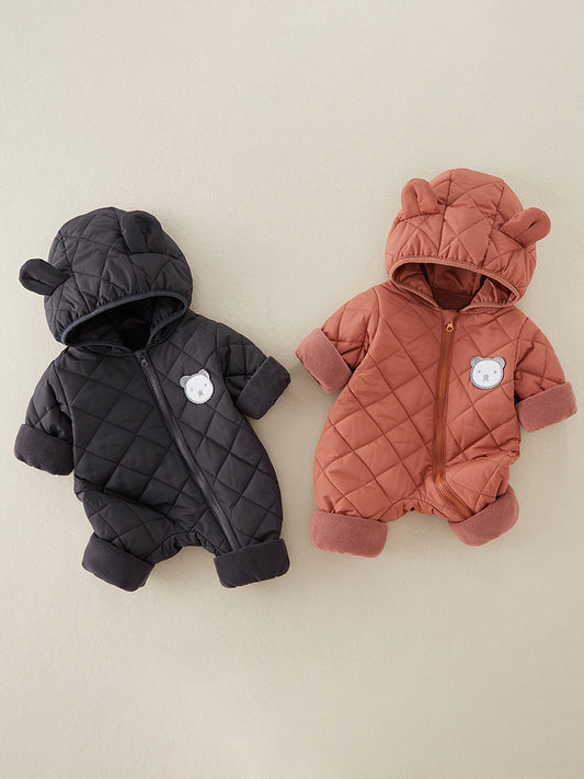 Going Out Jumpsuits Thickened Hooded Cotton Jacket Coat Clothes Romper Jumpsuit, Climbing Suit