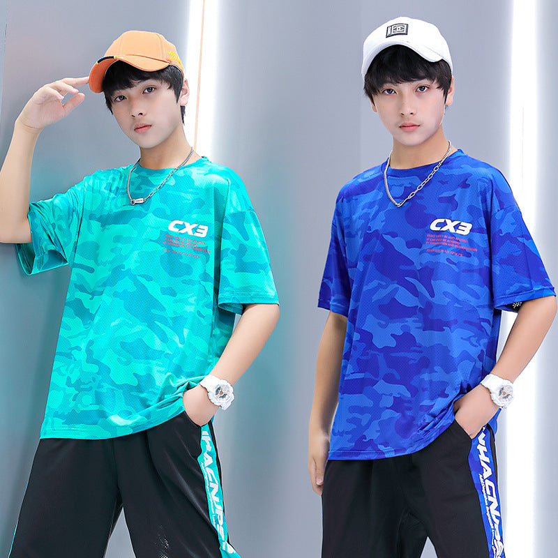 Children's Plus Size Clothing Lightweight Summer Wear Older Boys Children's T-shirt