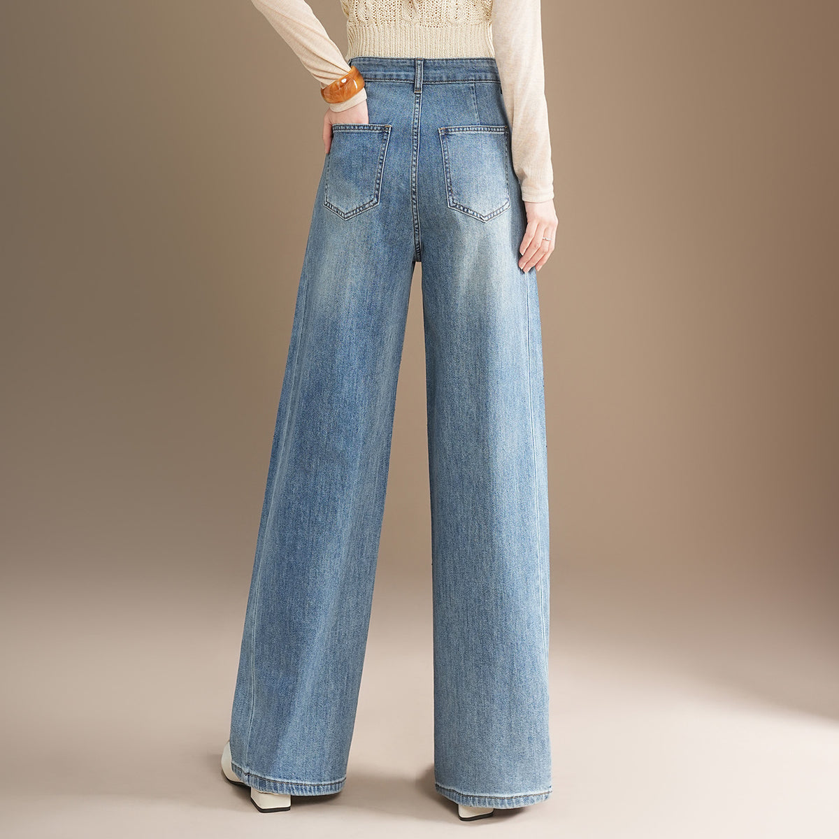Women's Rhinestone Shiny Straight For Spring High Waist Slimming Women's Jeans