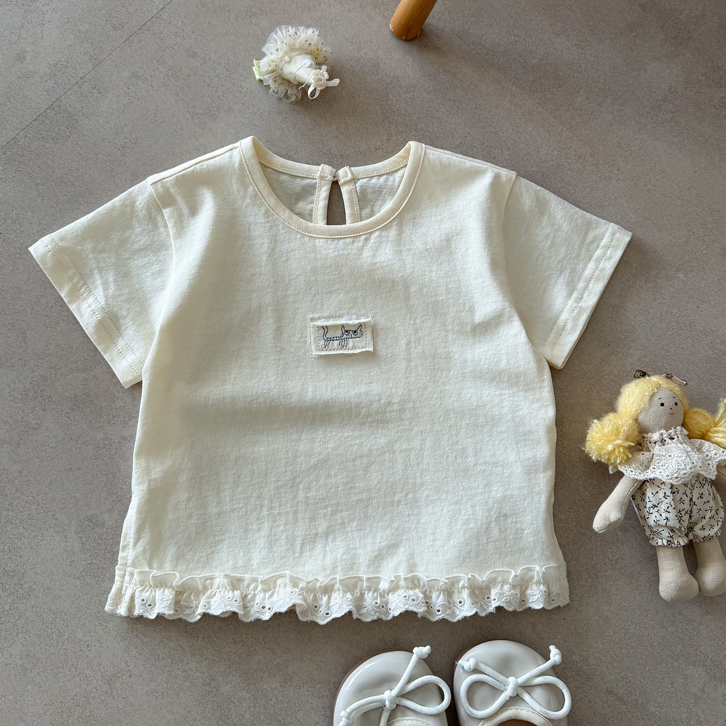 Infant Blouse Pants Summer Cartoon Short Sleeve Top Children's Suit