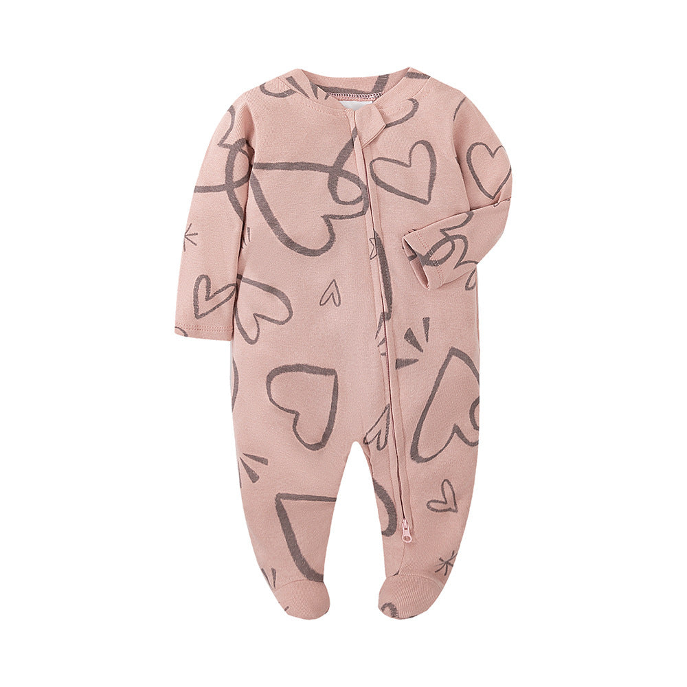 Children's Long Sleeve Zipper Bodysuit Rompers Pajamas Clothes Four Jumpsuit, Climbing Suit