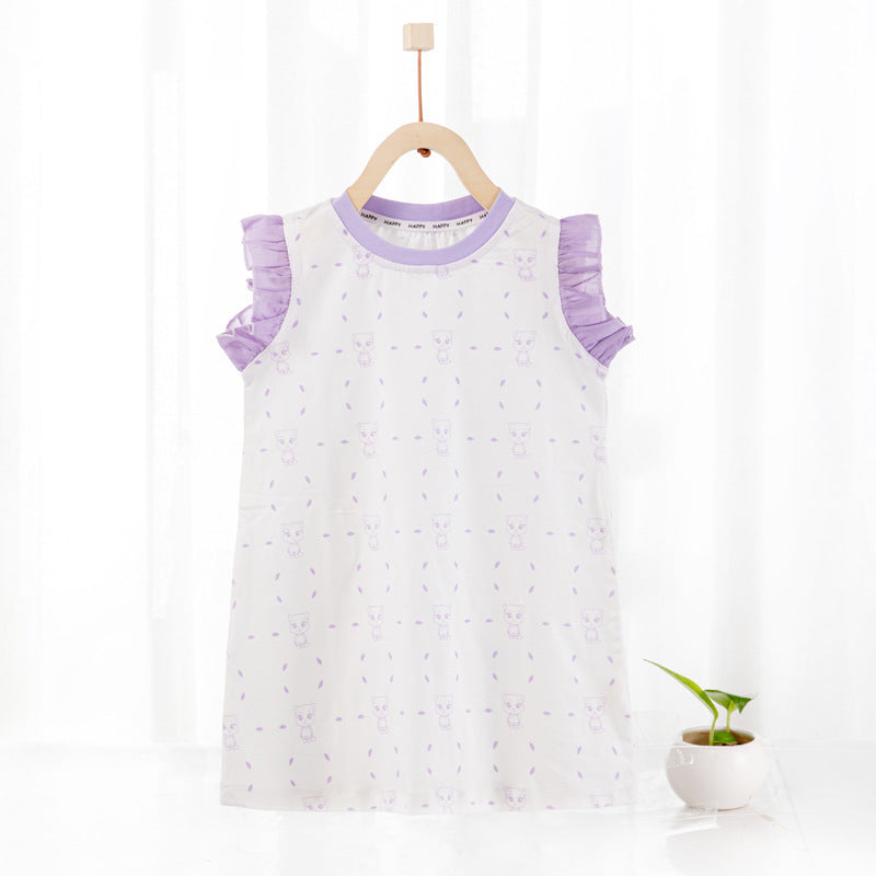 Graceful Children's Summer Thin Skirt Clothes Children's Dress