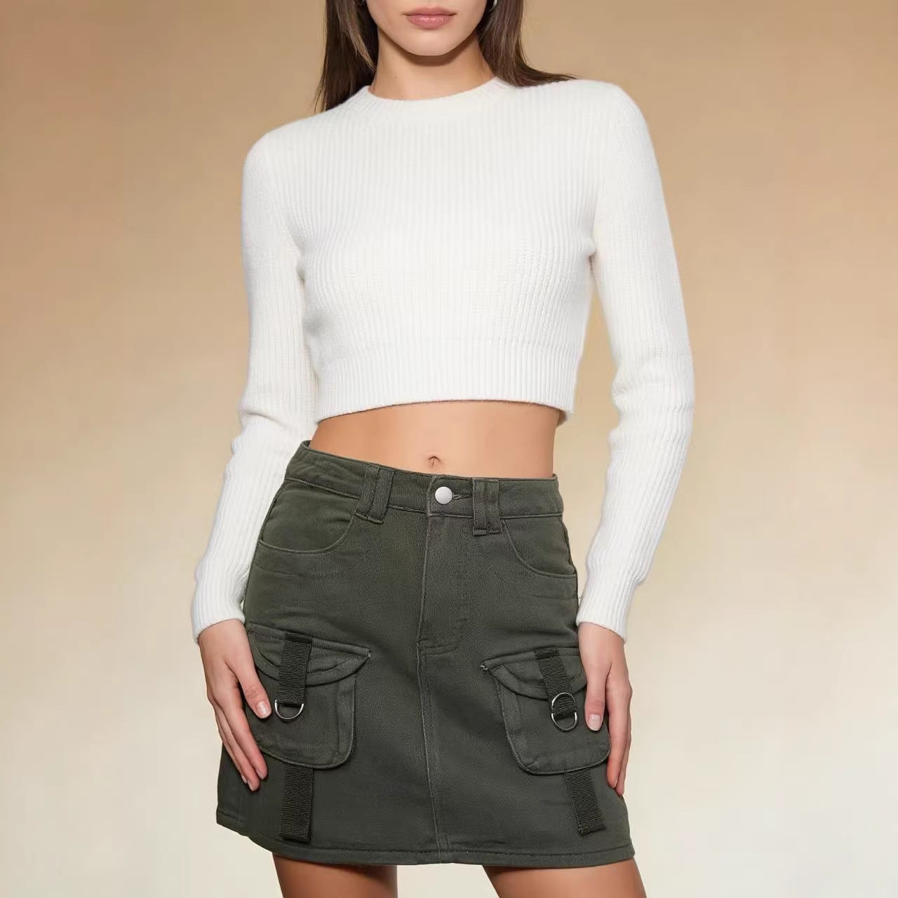 Summer Millennium Hot Double Pocket Denim Skirts