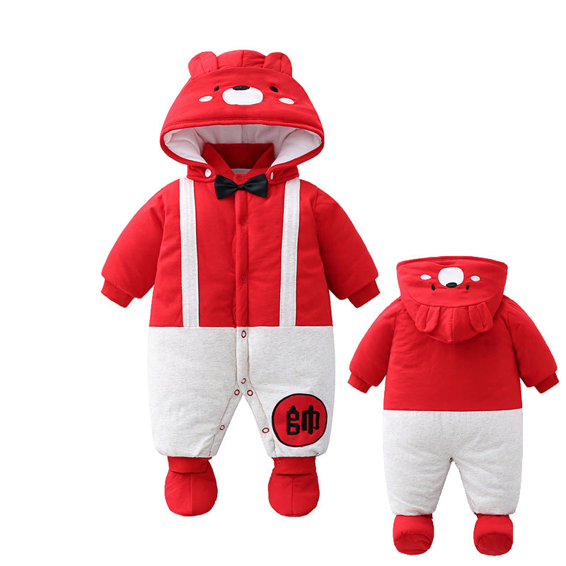 Born Winter Jacket Jumpsuit Thick Quilted Warm Going Out Jumpsuit, Climbing Suit
