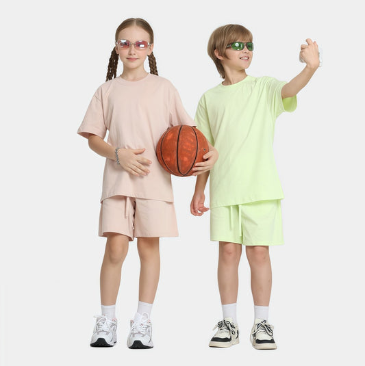 Children's Fashion Short Sleeve Cotton Base Shirt Outdoor Children's T-shirt