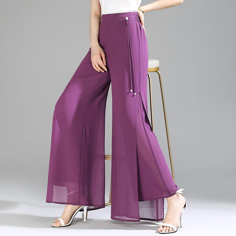 Women's Summer Thin High Waist Loose Wide Leg Big Pants