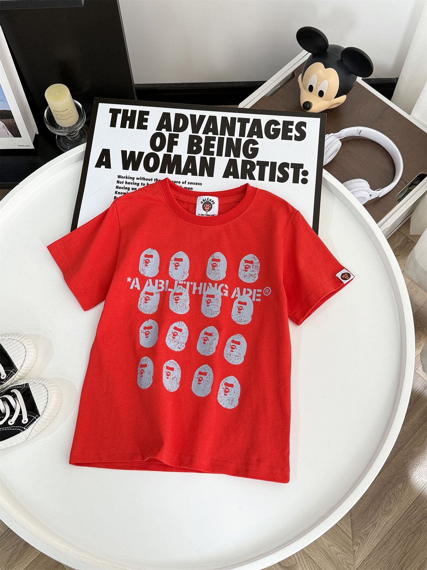 Sleeve Korean Style Fashion Loose Casual Children's T-shirt