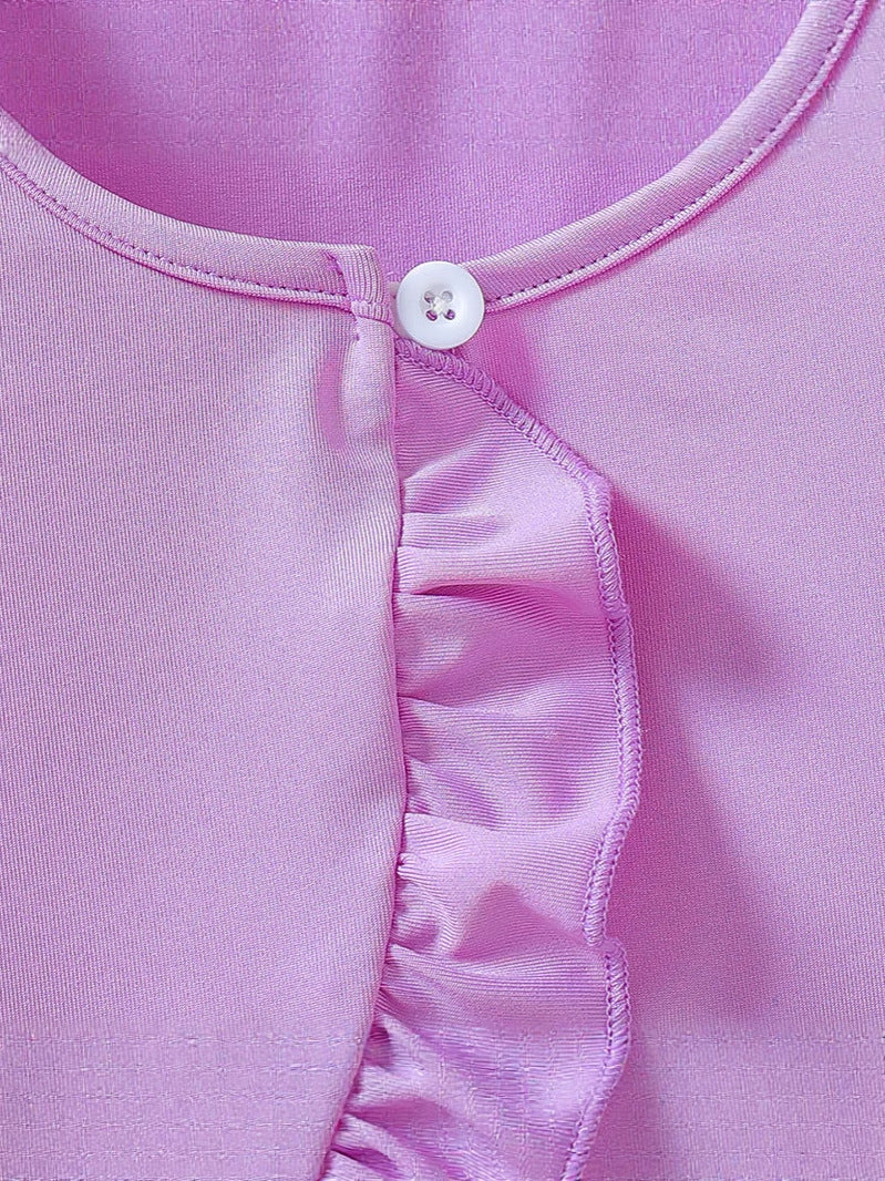 Children's Dress Purple Open Lining Small Coat Floral Pattern Children's Suit