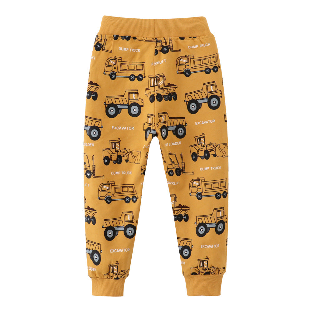 Children's Feather Length Boys Autumn Clothing Cotton Children's Pants