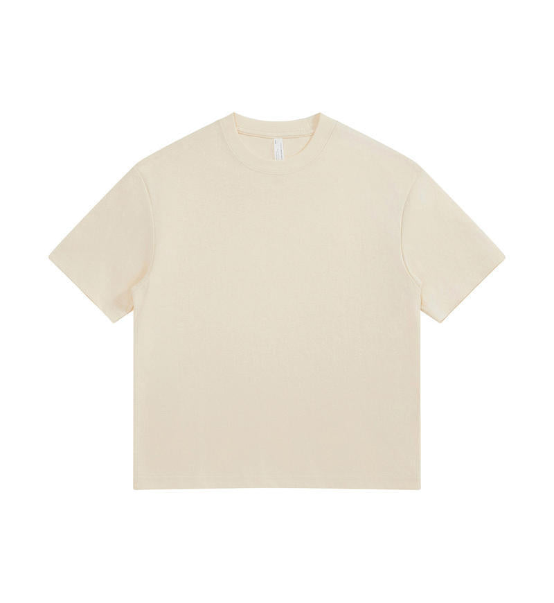Children's Cotton Loose Shoulder Short-sleeved Solid Color Heavy Clothing Fashion Sports Children's T-shirt