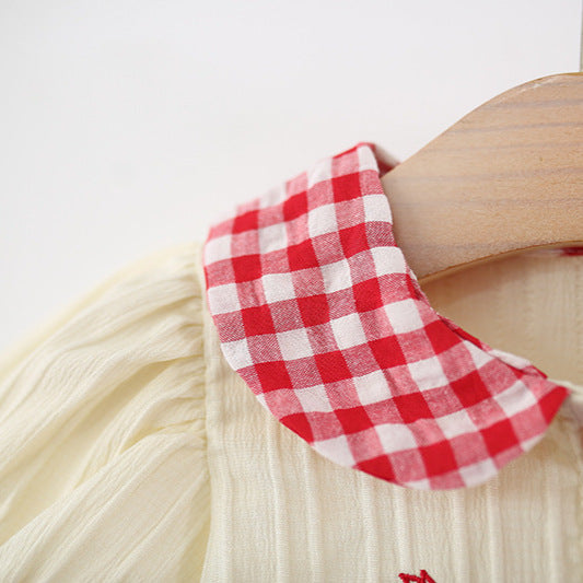 Children's Summer Peter Pan Collar Short Sleeve Princess Children's Dress