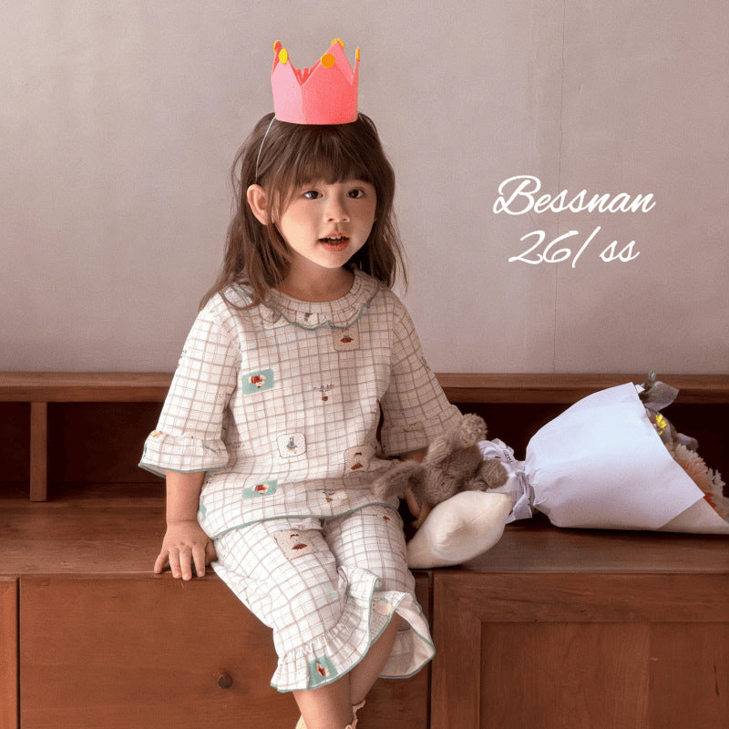 Children's Summer Class Modal Three-quarter Sleeve Boneless Children's Suit