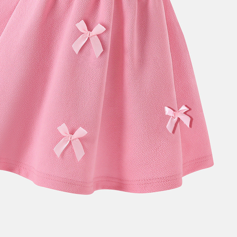 Summer Sleeveless Vest Sweet Tridimensional Bow Children's Dress