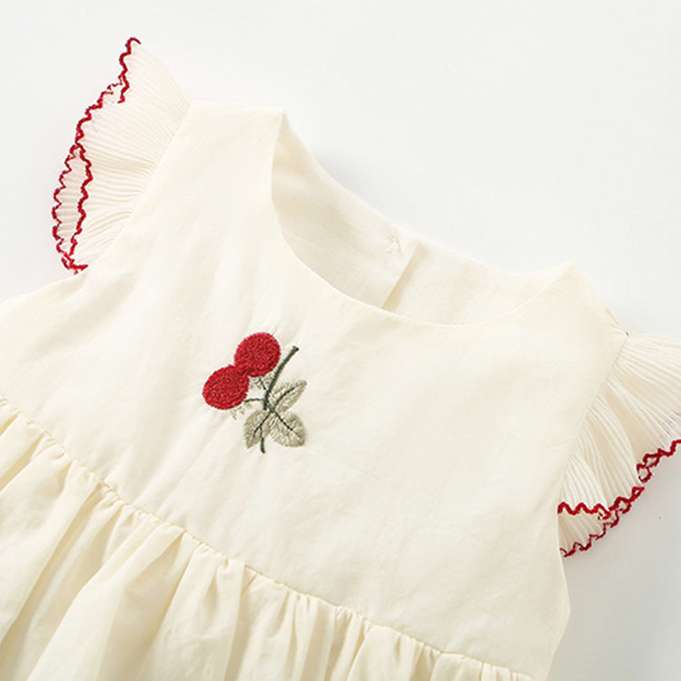 Doll Collar Cherry Super Milk Western Style Children's Dress
