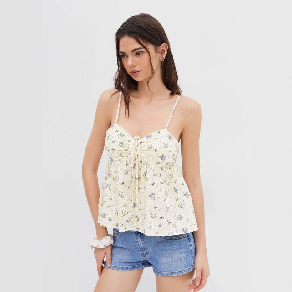 Summer Fresh Floral Width Sweet Sling Tops
