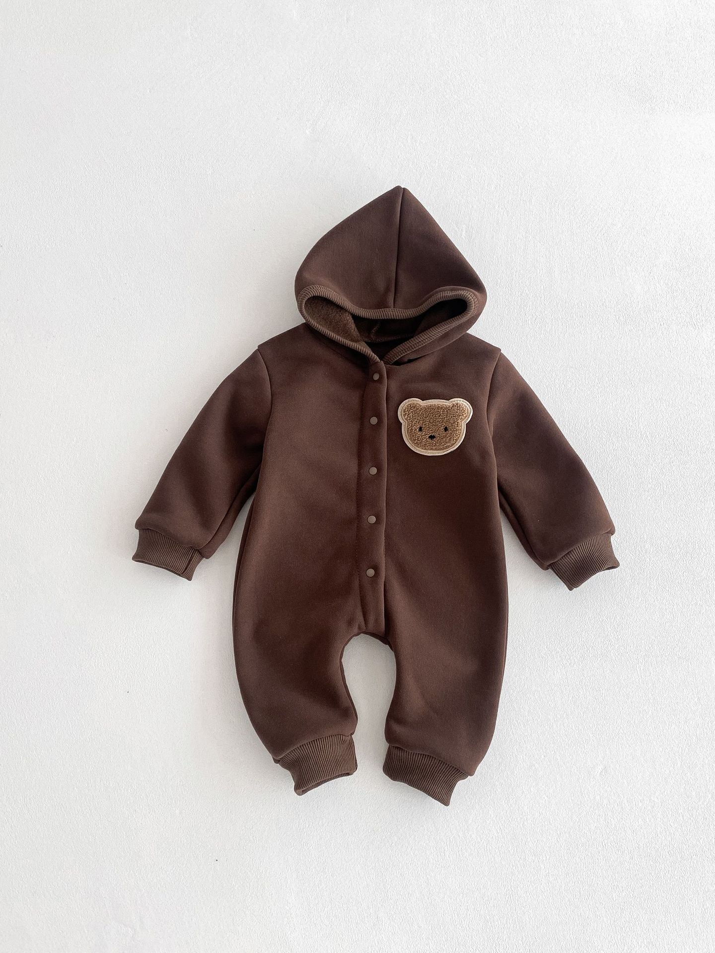 Women's & Men's Jumpsuit Thickened Fleece Bear Romper Born Fleece-lined Jumpsuit, Climbing Suit