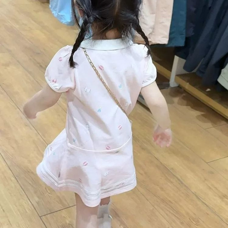 Children's Summer Doll Collar Princess Fashionable Embroidered Children's Dress
