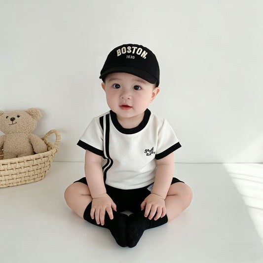 Children's Short Sleeve Tops Infant Summer Beads Polo Collar Top Children's T-shirt