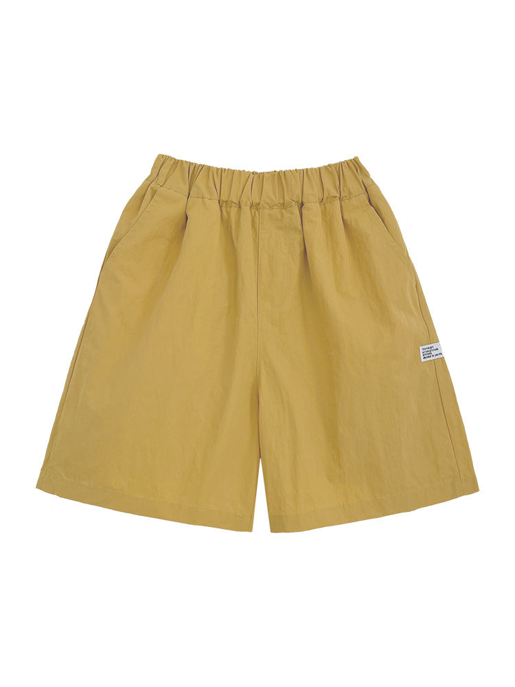 Korean Style Fashionable Casual Loose Solid Color Simple Daily Two-color Children's Pants
