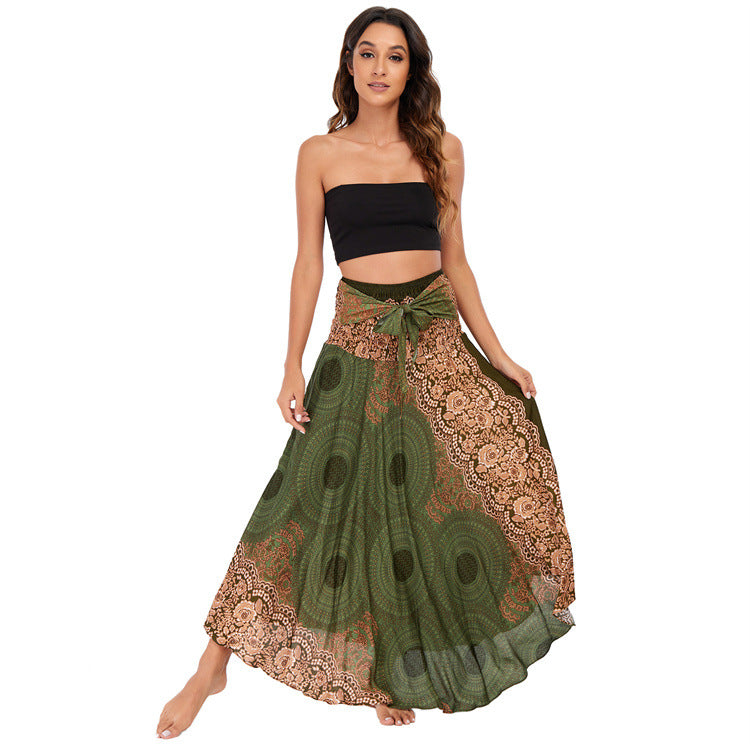 Thai Dress Beach Vacation Two-way Big Swing Belly Skirts